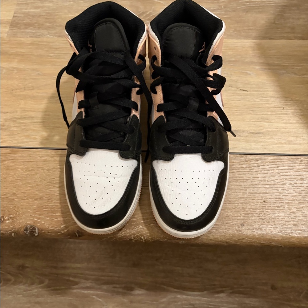 Jordan Women's Sneakers - Black, White, and Pink